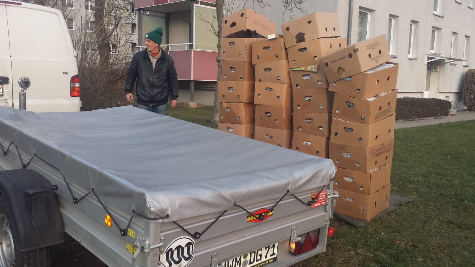Mobile Abholung heute in Wismar und der Kunde freut sich ja